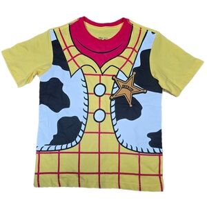 Disney Toy Story Woody Costume T-shirt Sheriff Cosplay Kids Size XS EUC